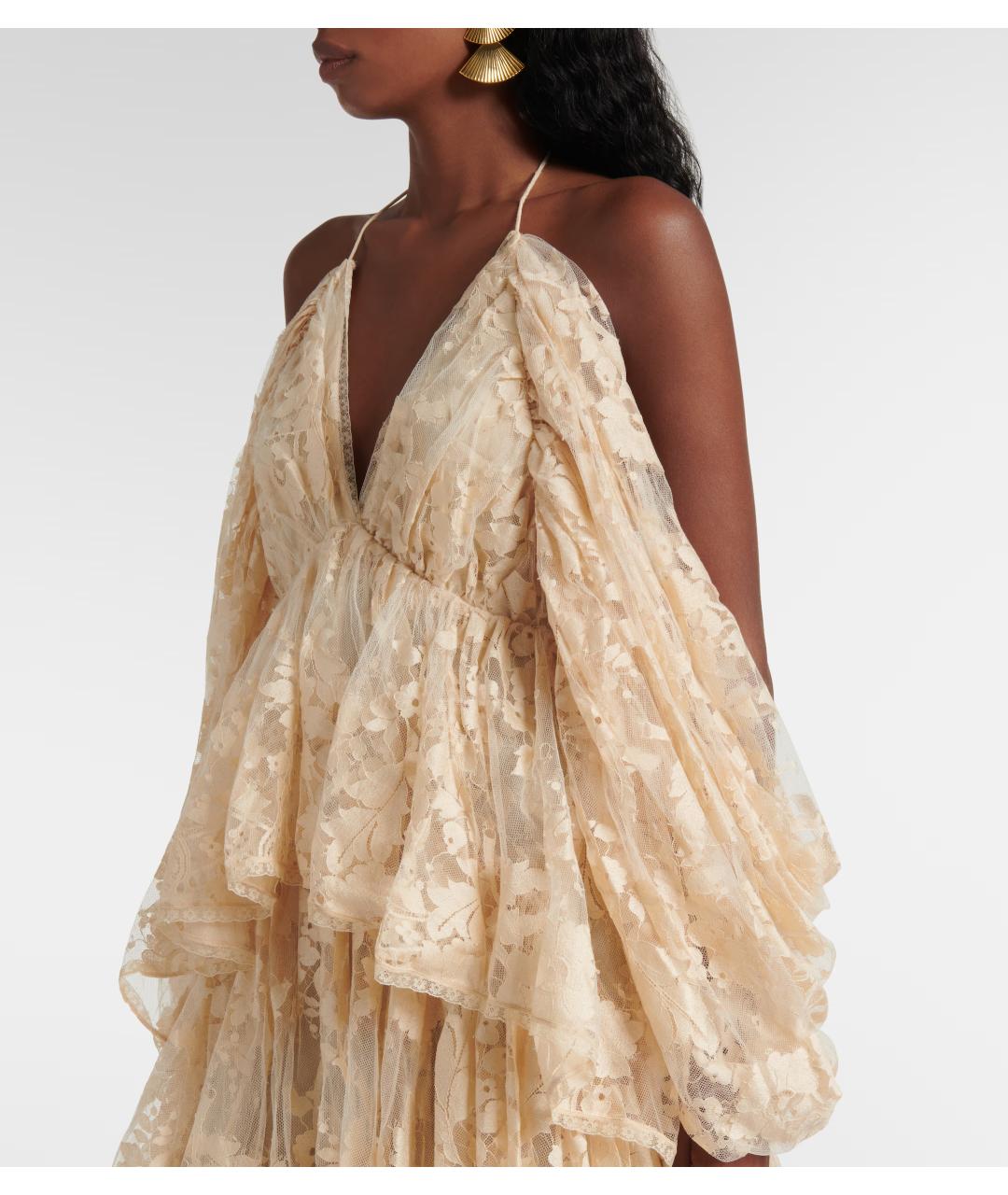 ZIMMERMANN Бежевое коктейльное платье, фото 5