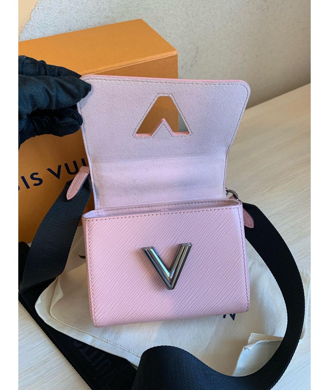 LOUIS VUITTON Розовая кожаная сумка через плечо, фото 7