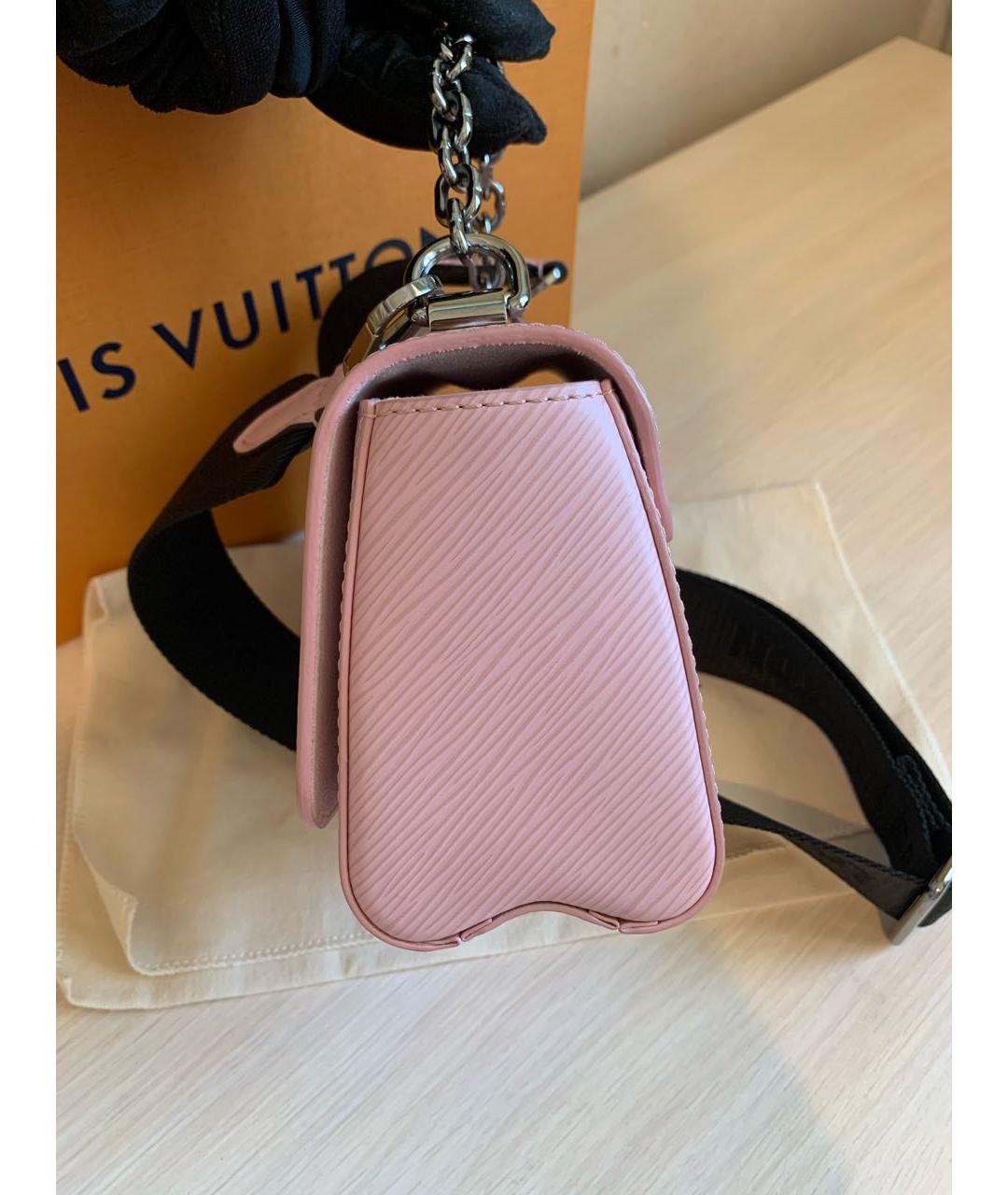 LOUIS VUITTON Розовая кожаная сумка через плечо, фото 4