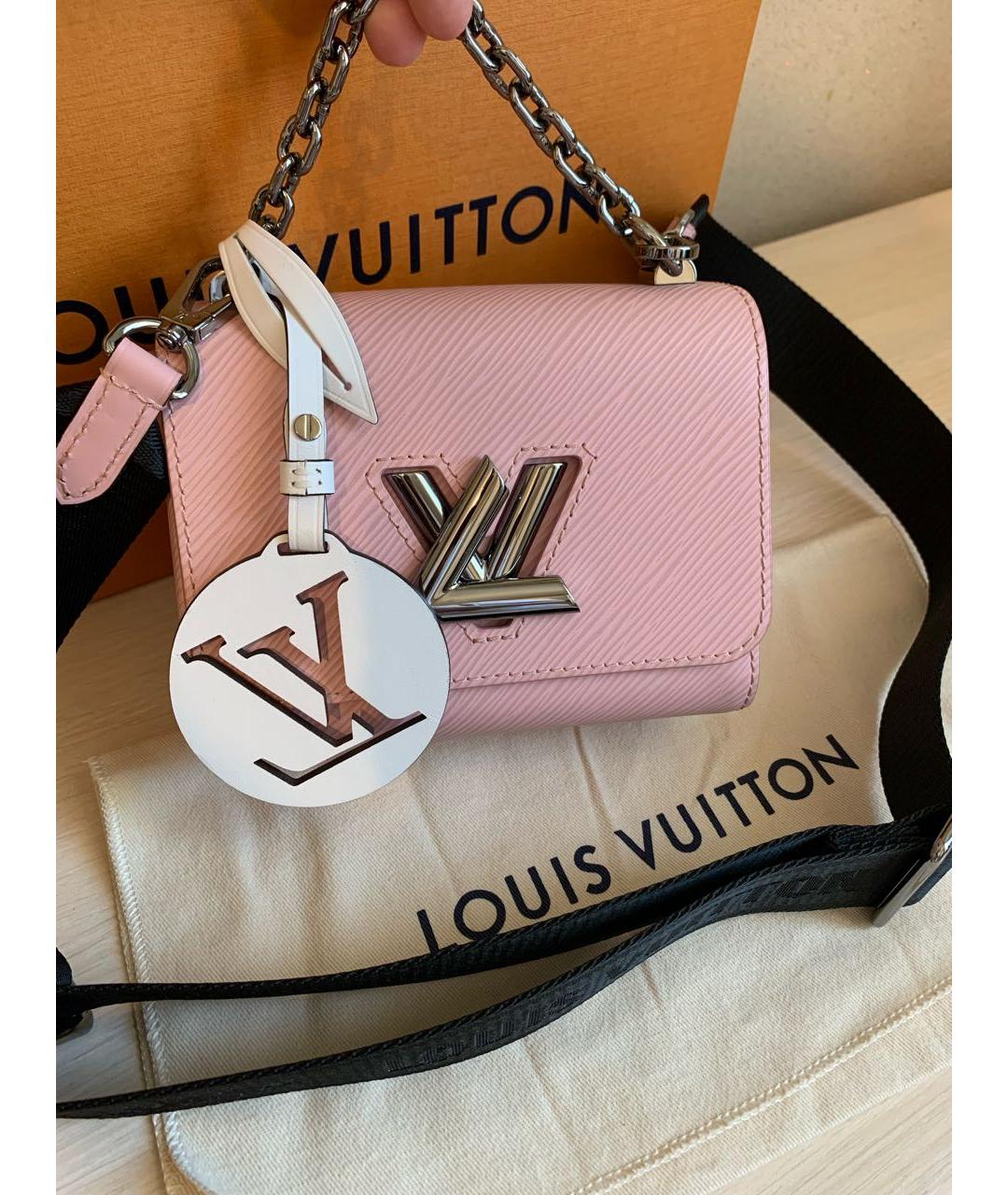 LOUIS VUITTON Розовая кожаная сумка через плечо, фото 2