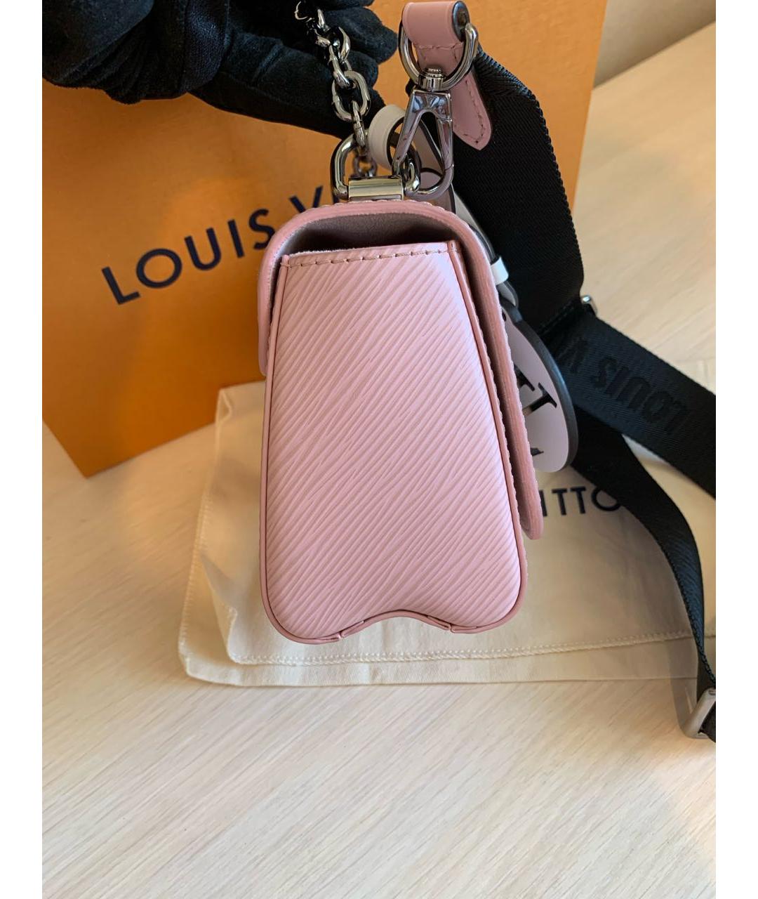 LOUIS VUITTON Розовая кожаная сумка через плечо, фото 5