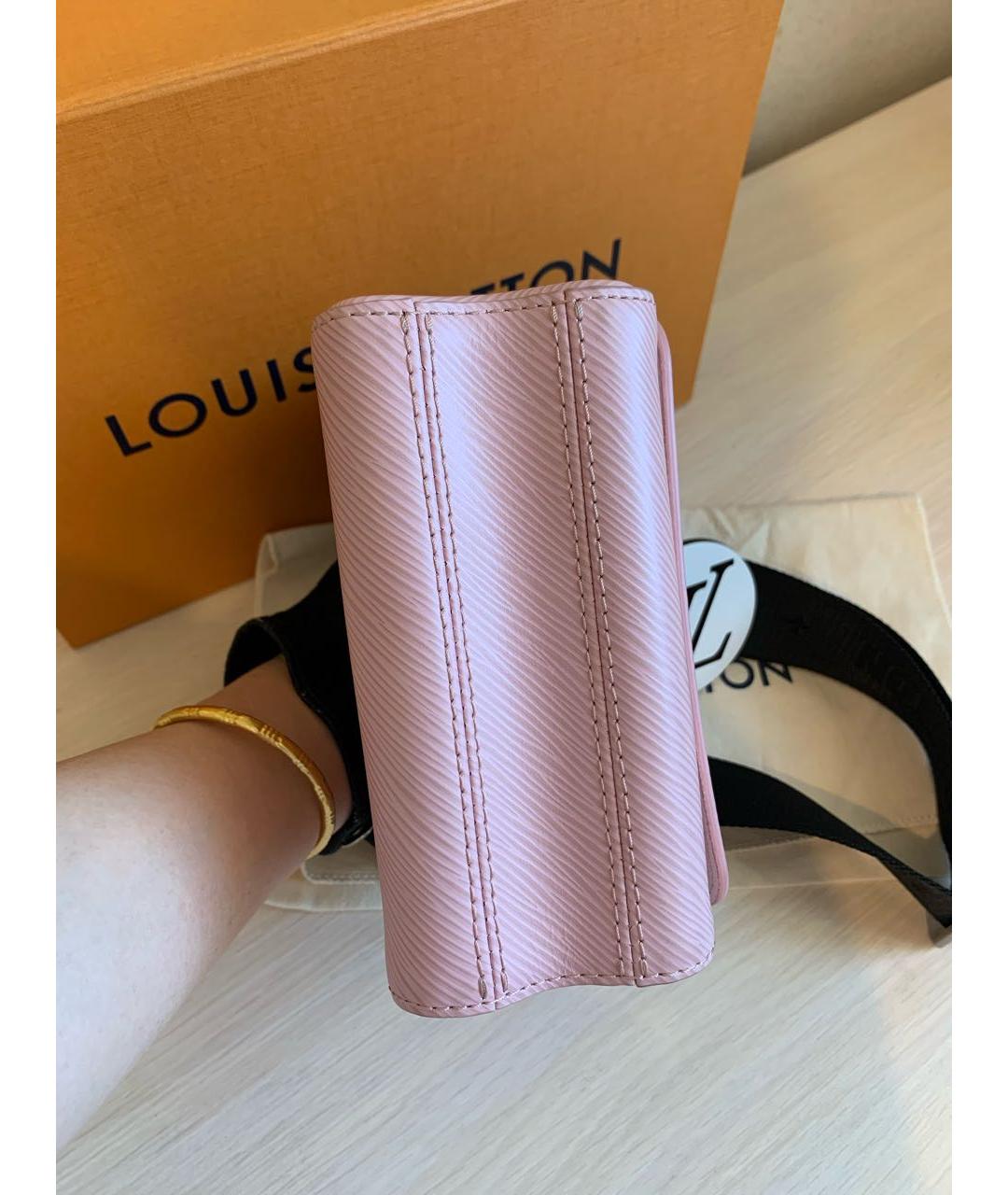 LOUIS VUITTON Розовая кожаная сумка через плечо, фото 6
