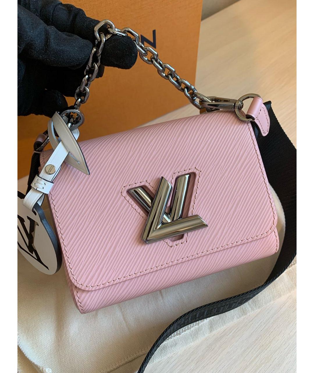 LOUIS VUITTON Розовая кожаная сумка через плечо, фото 9