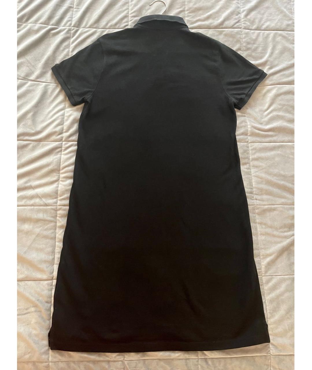 POLO RALPH LAUREN Черное хлопковое повседневное платье, фото 2