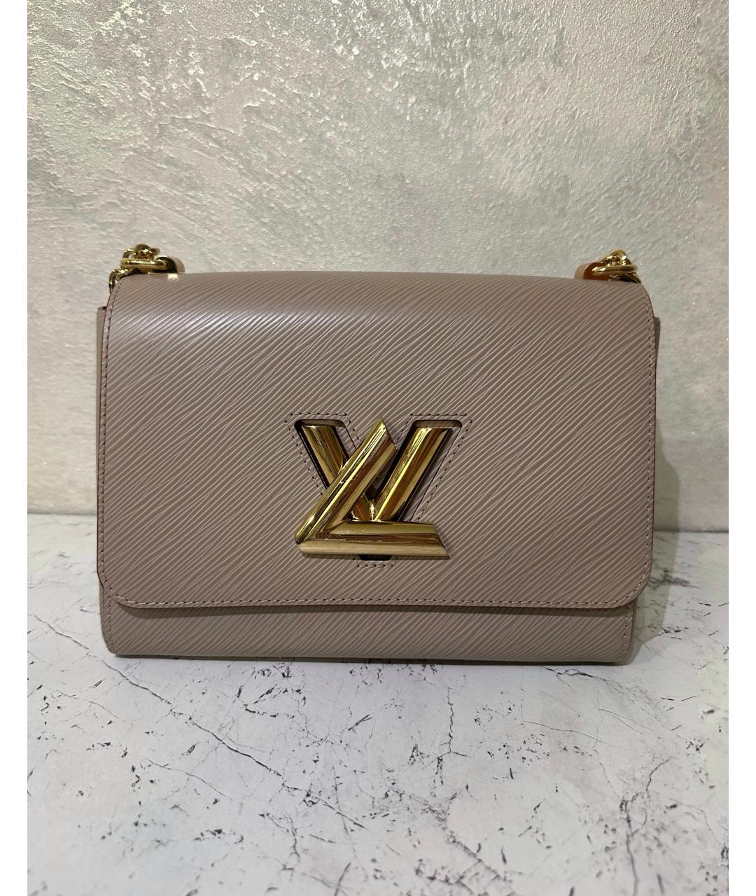 LOUIS VUITTON Бежевая кожаная сумка через плечо, фото 2