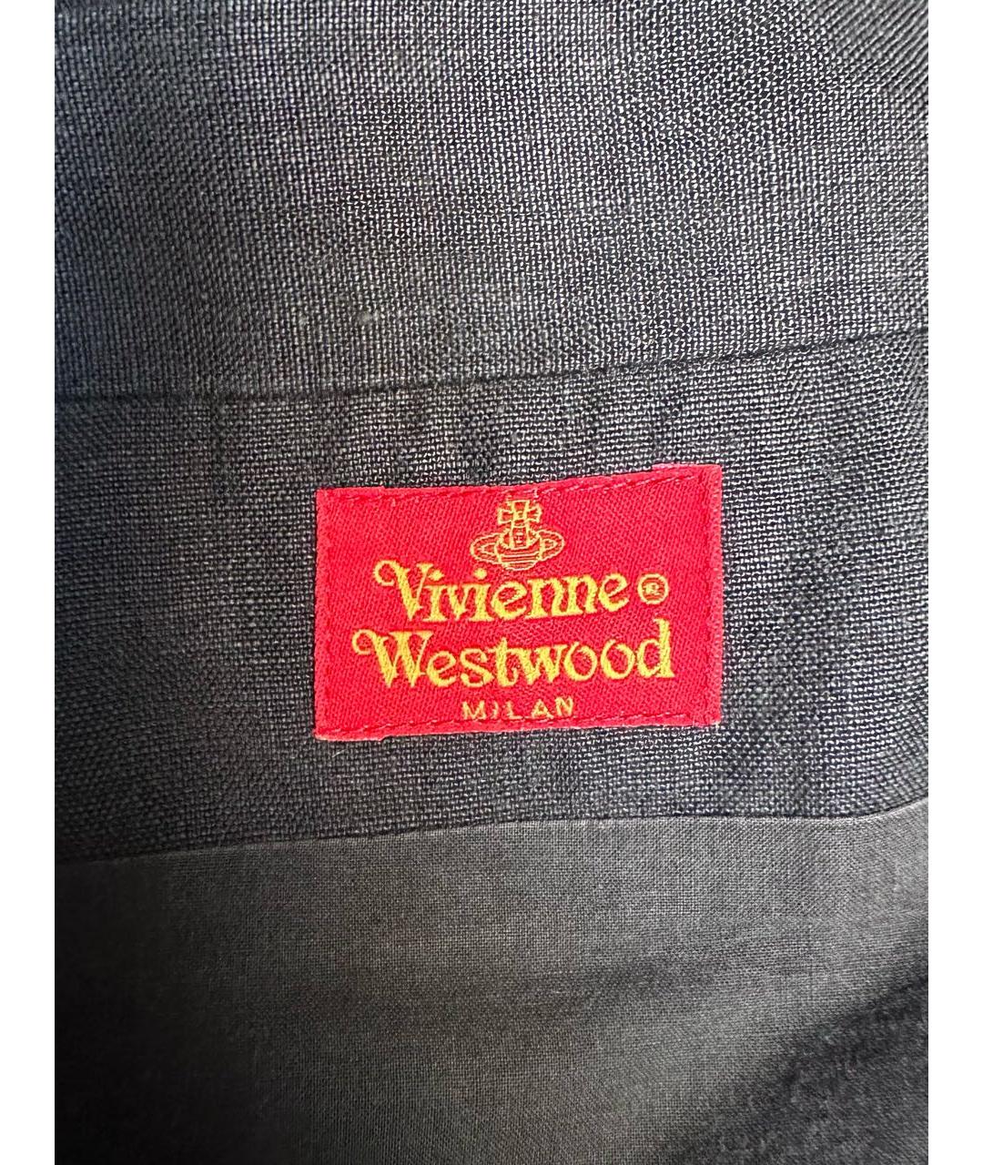 VIVIENNE WESTWOOD Антрацитовый льняной корсет, фото 4