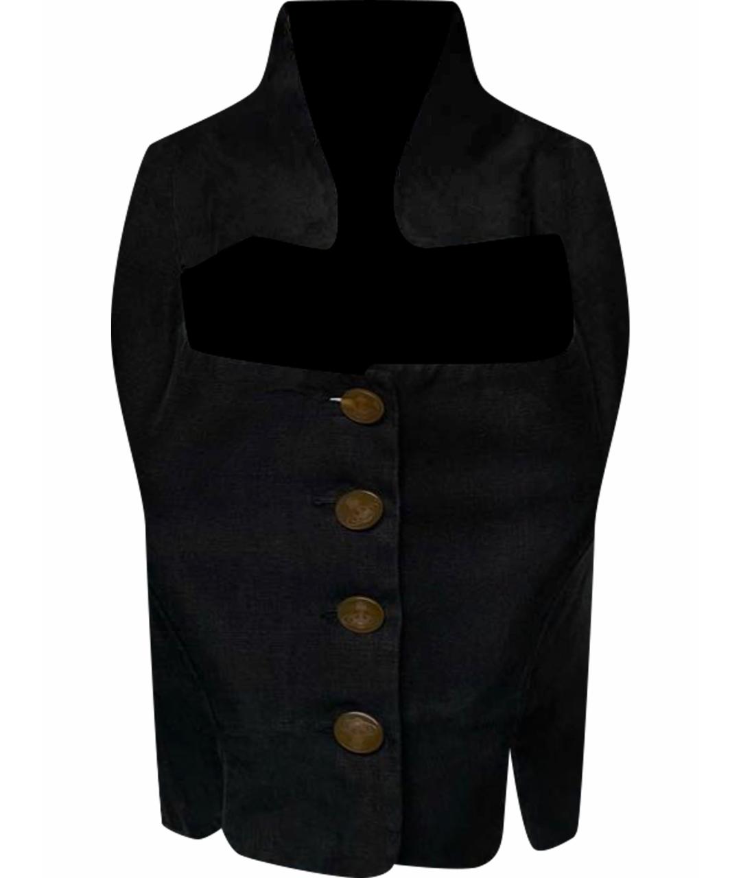 VIVIENNE WESTWOOD Антрацитовый льняной корсет, фото 2