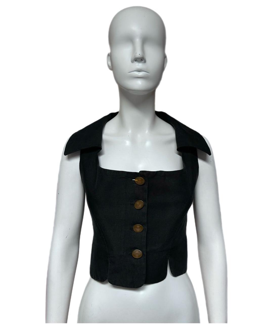 VIVIENNE WESTWOOD Антрацитовый льняной корсет, фото 10