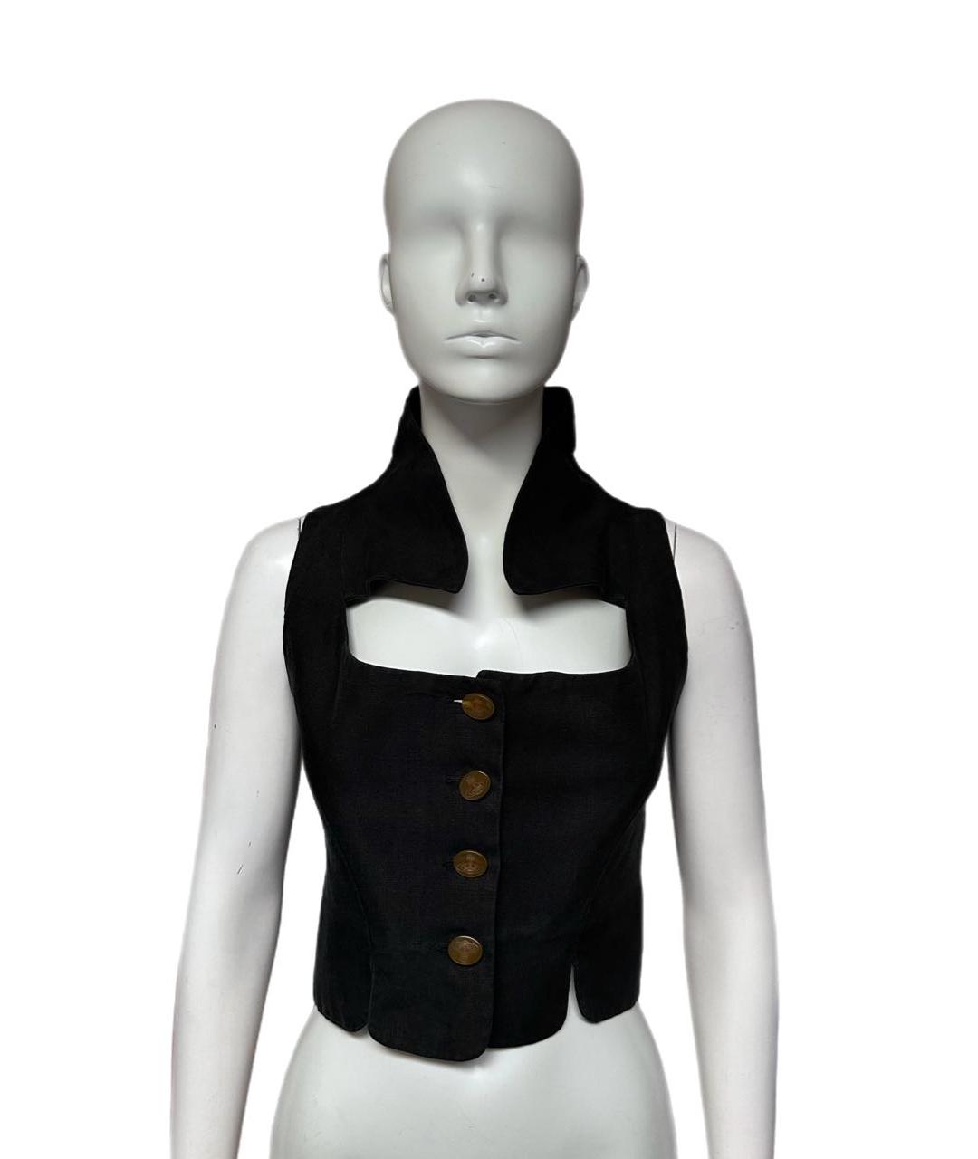 VIVIENNE WESTWOOD Антрацитовый льняной корсет, фото 9