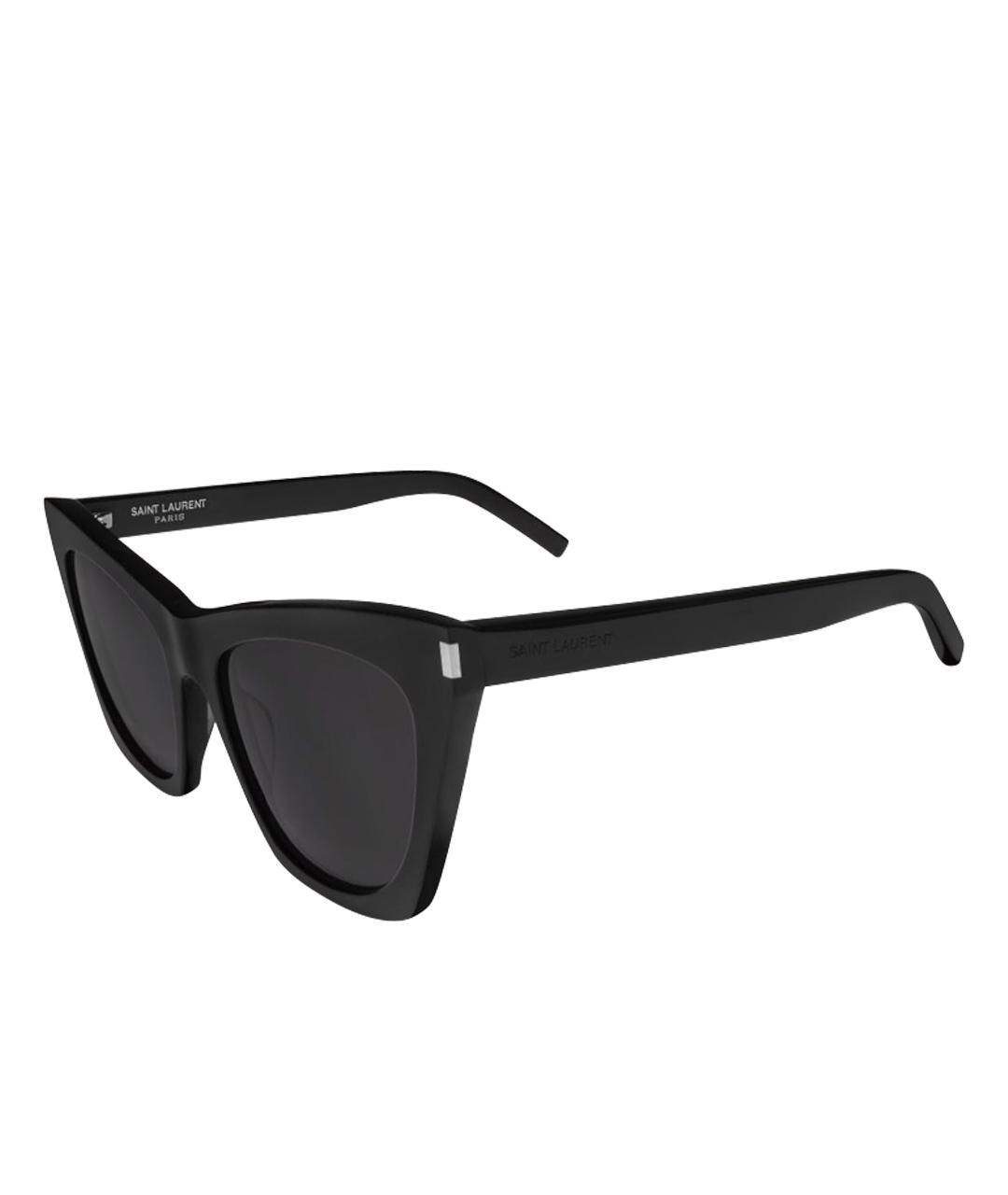SAINT LAURENT Черные пластиковые солнцезащитные очки, фото 1