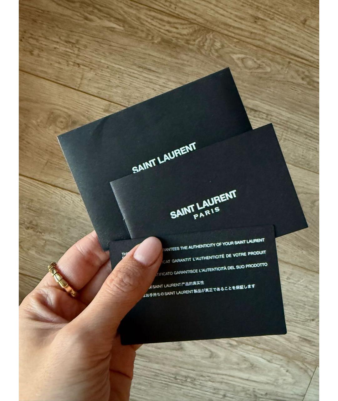 SAINT LAURENT Черные пластиковые солнцезащитные очки, фото 5