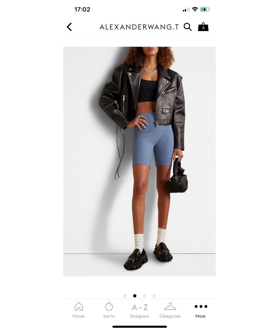 ALEXANDER WANG Голубые леггинсы и велосипедки, фото 2