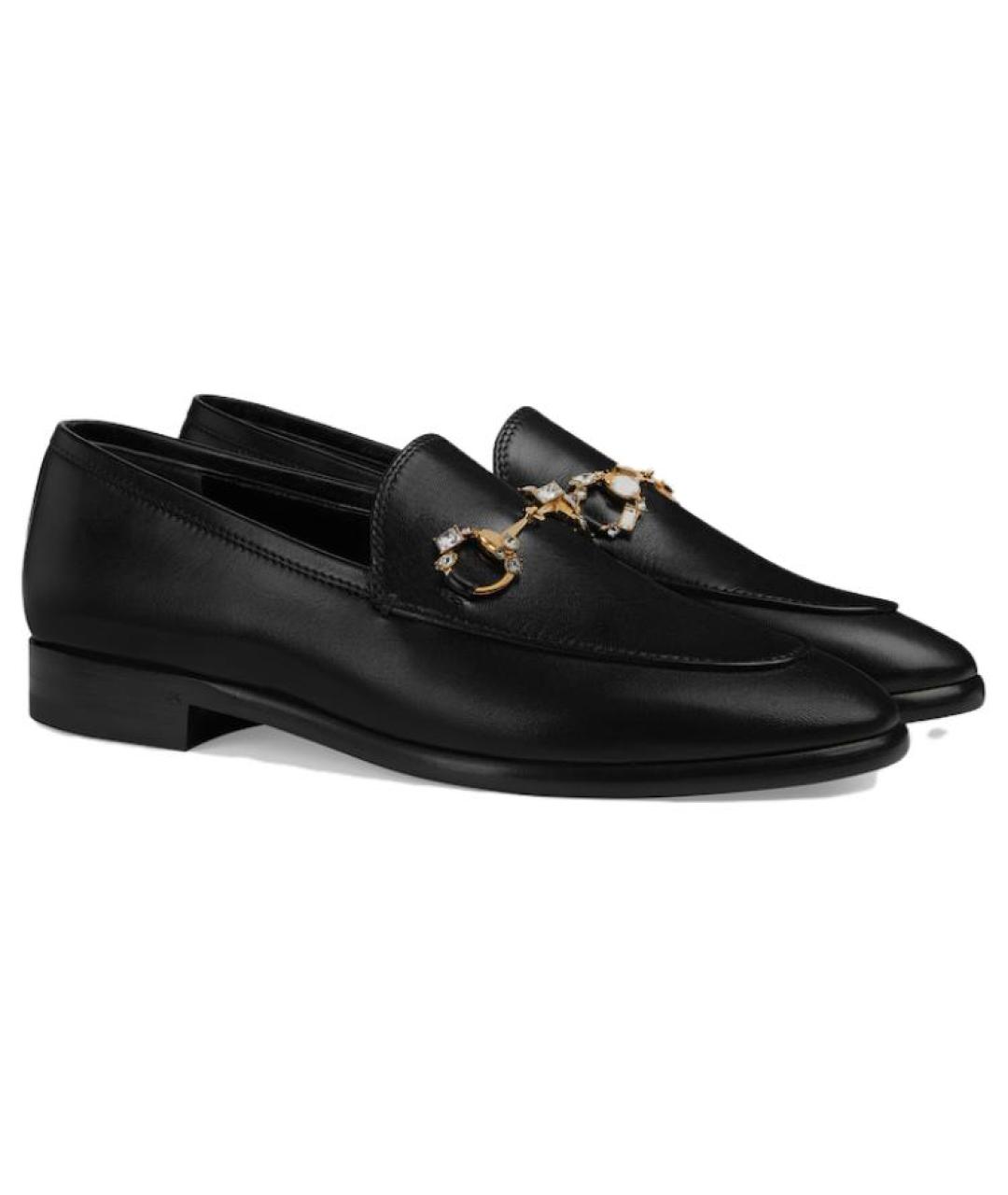 GUCCI Черные кожаные лоферы, фото 4