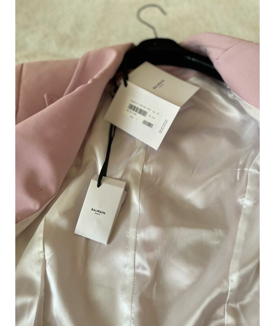 BALMAIN Розовый шерстяной жакет/пиджак, фото 5