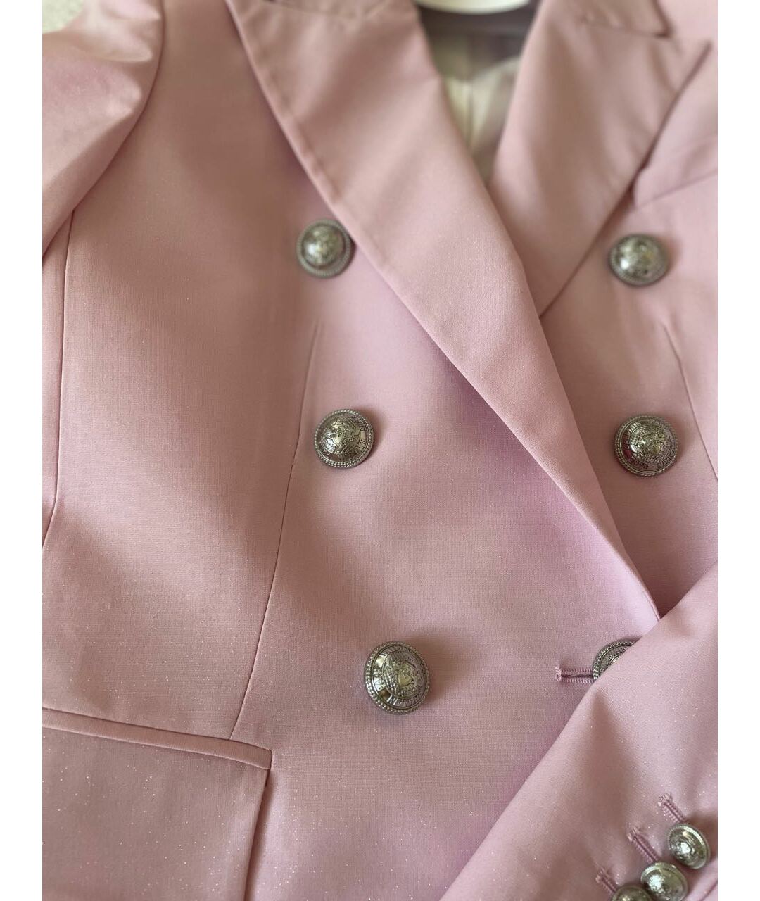 BALMAIN Розовый шерстяной жакет/пиджак, фото 2