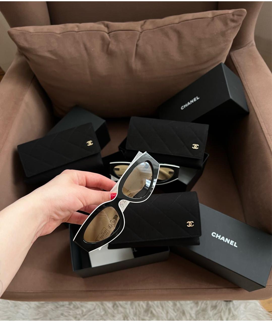 CHANEL Черные солнцезащитные очки, фото 5