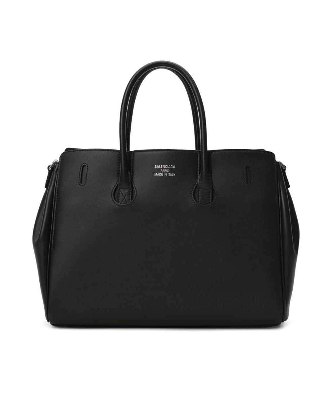 BALENCIAGA Черная кожаная сумка с короткими ручками, фото 2