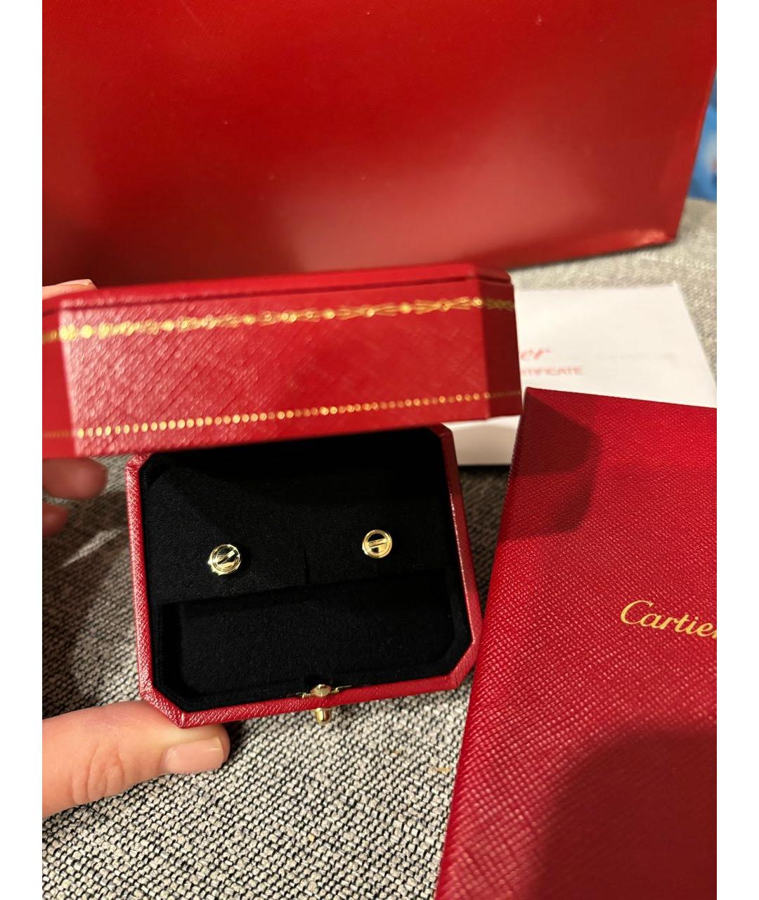 CARTIER Золотые серьги из желтого золота, фото 2