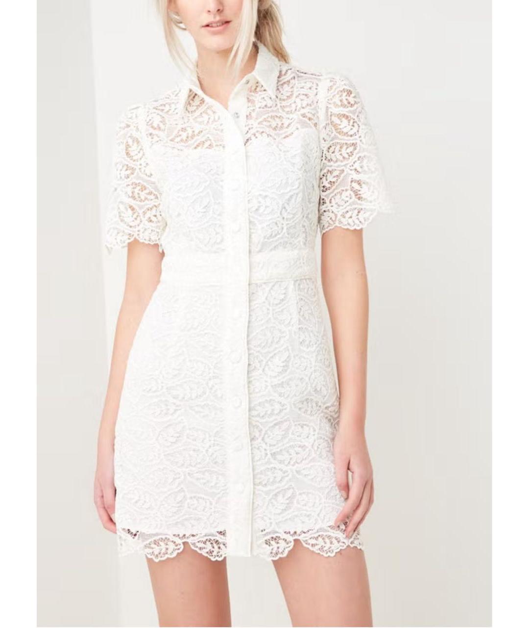 SANDRO Белое полиэстеровое платье, фото 6