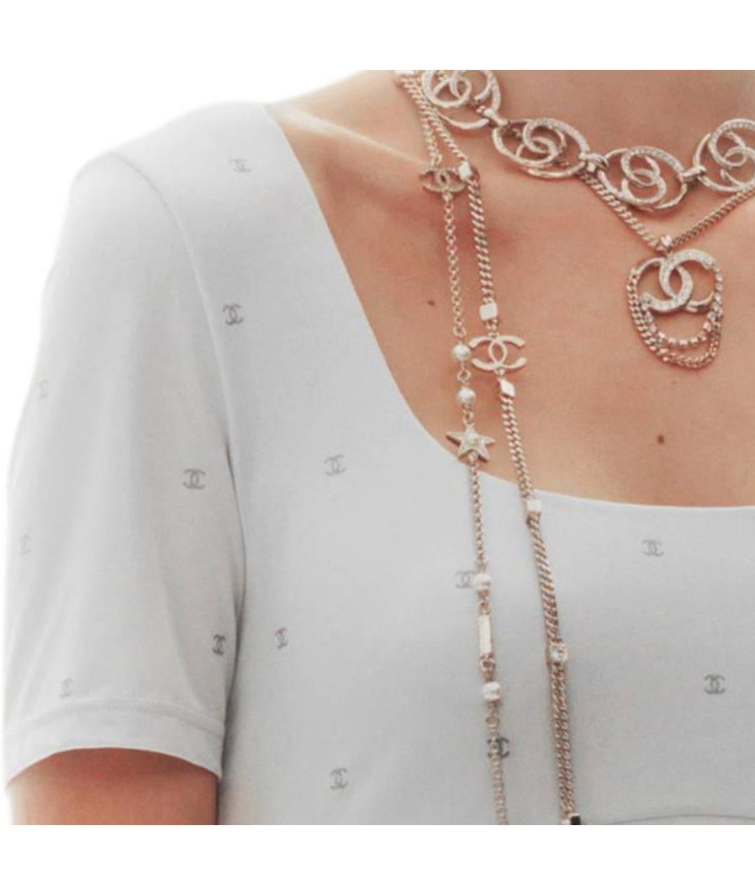CHANEL Серая хлопковая футболка, фото 3