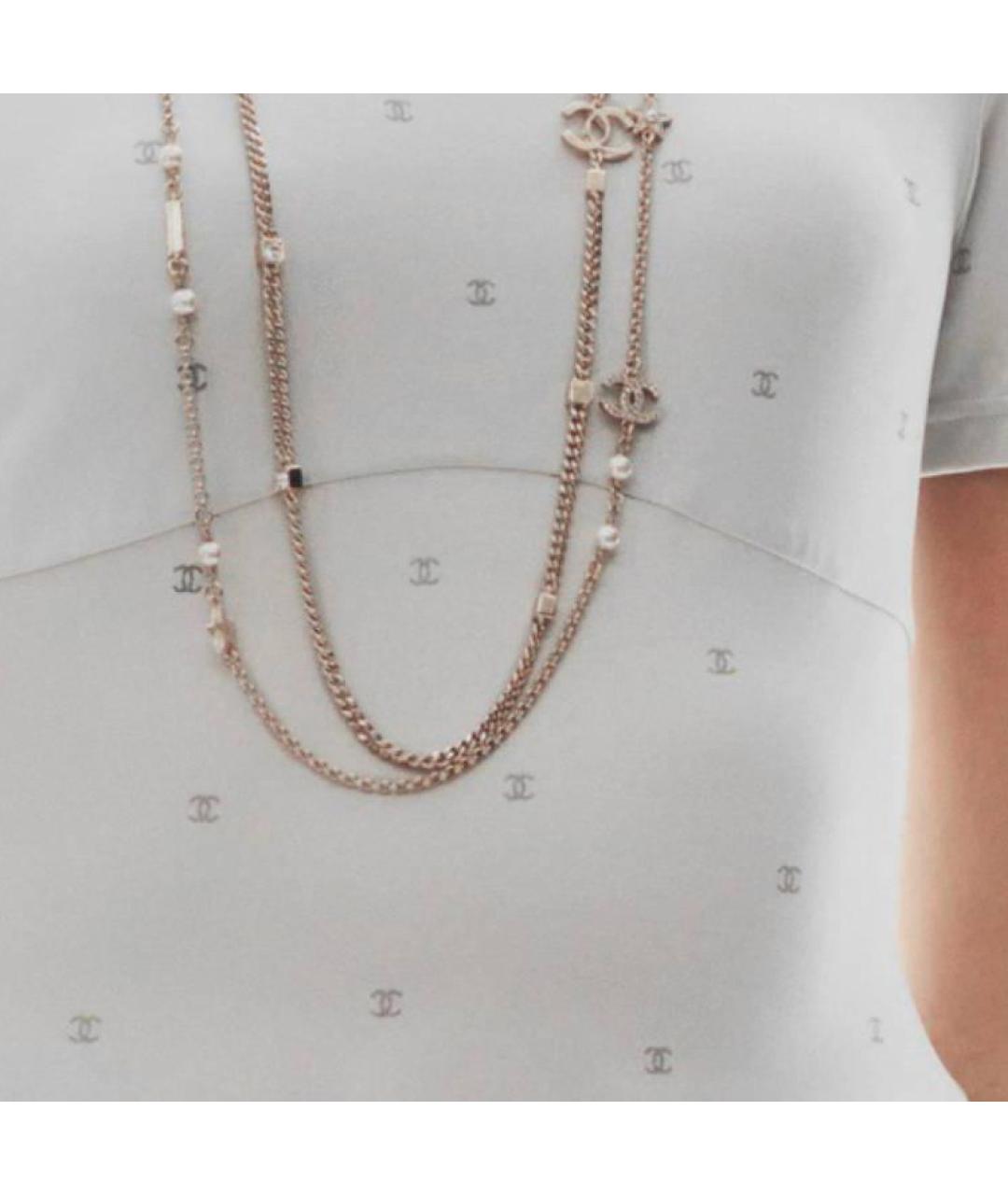 CHANEL Серая хлопковая футболка, фото 4