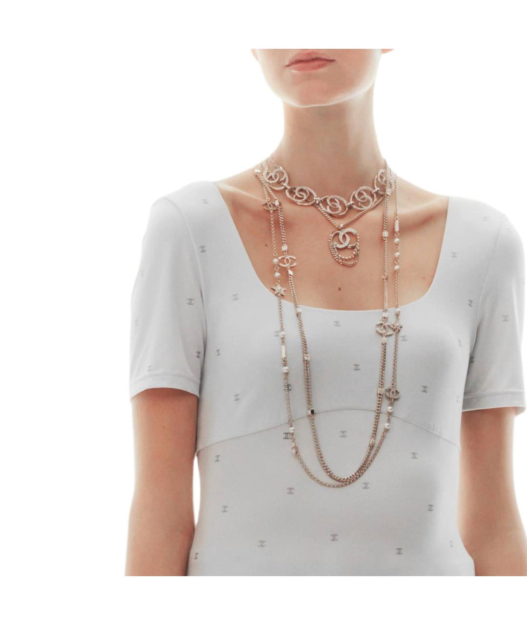 CHANEL Серая хлопковая футболка, фото 2