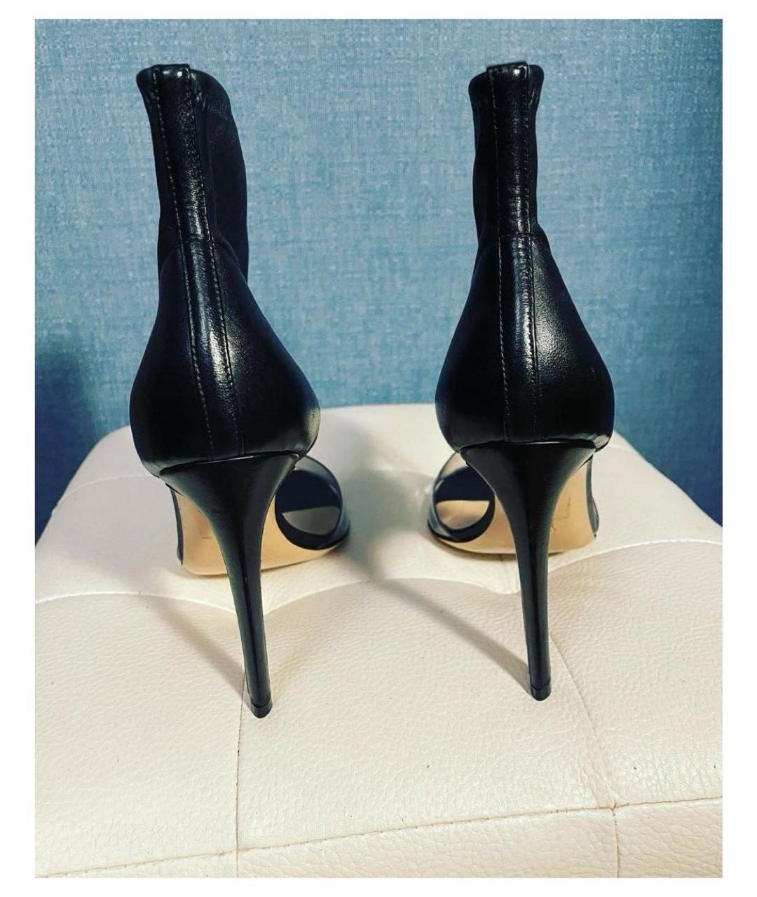 GIANVITO ROSSI Черные кожаные босоножки, фото 3