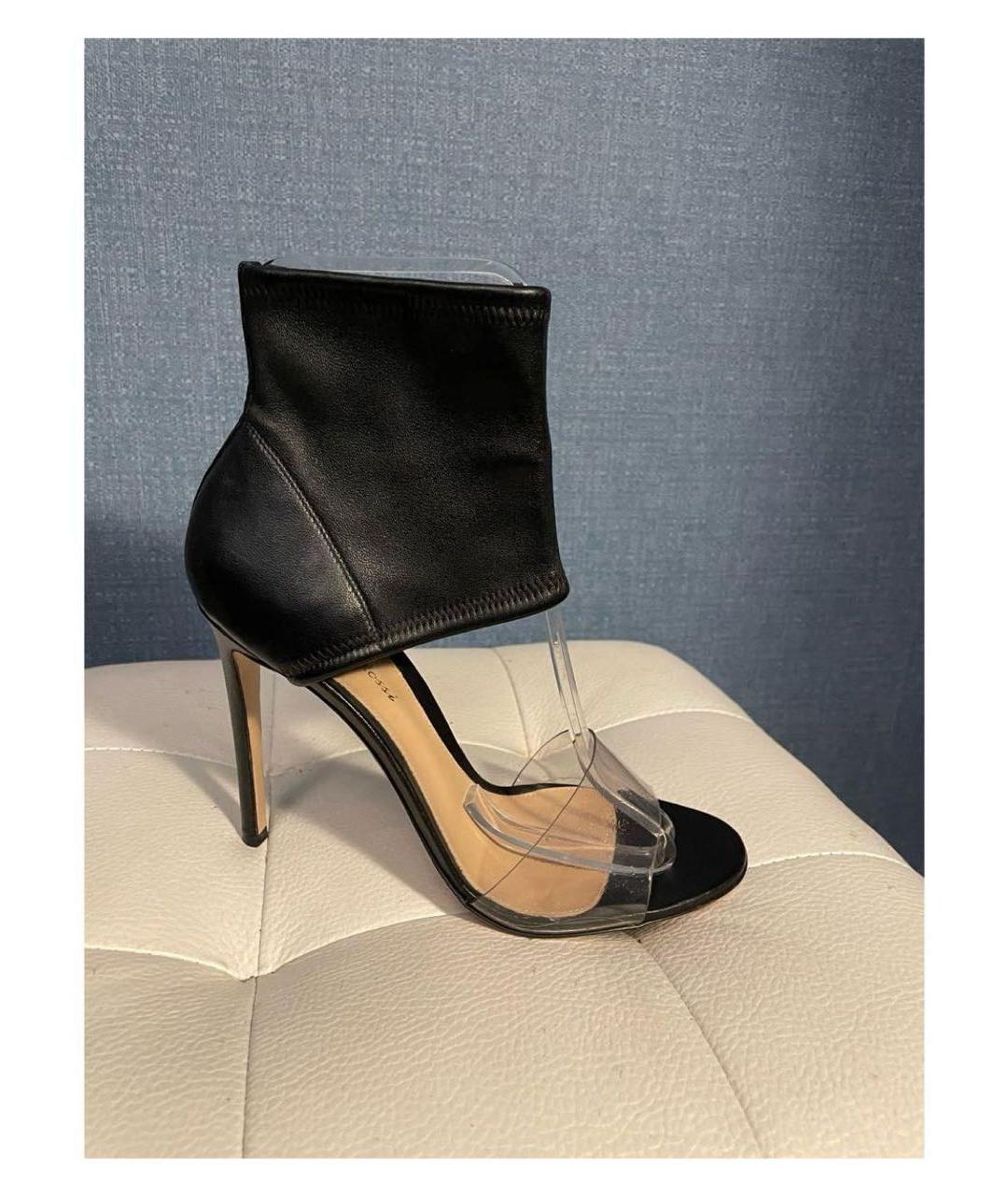 GIANVITO ROSSI Черные кожаные босоножки, фото 4