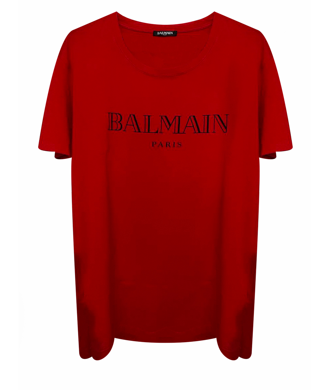 BALMAIN Красная хлопковая футболка, фото 1