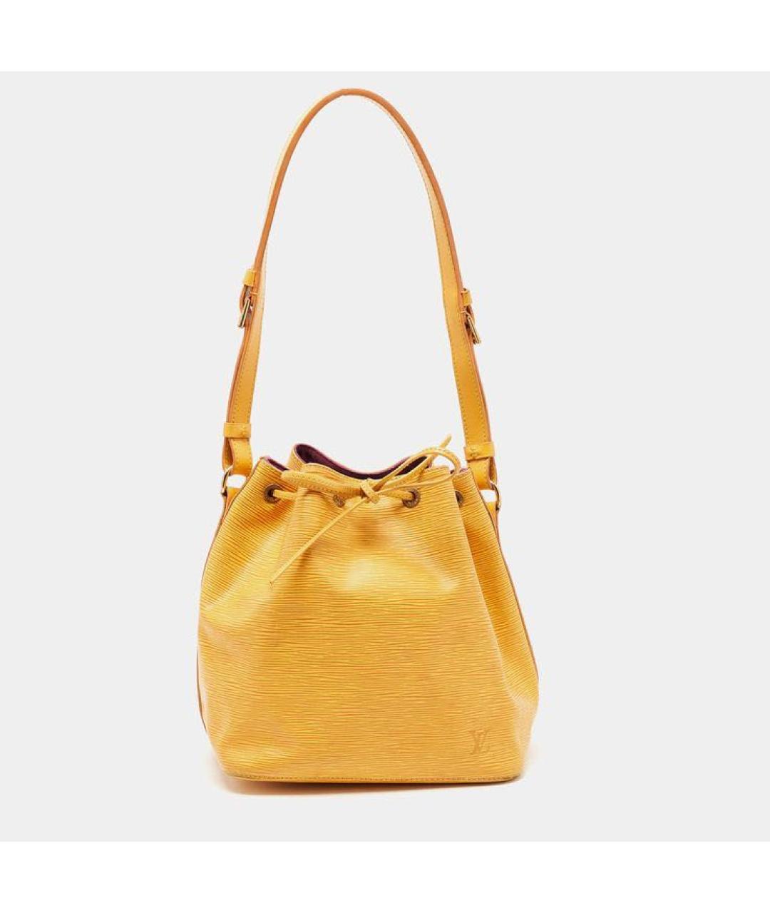 LOUIS VUITTON Желтая кожаная сумка через плечо, фото 9