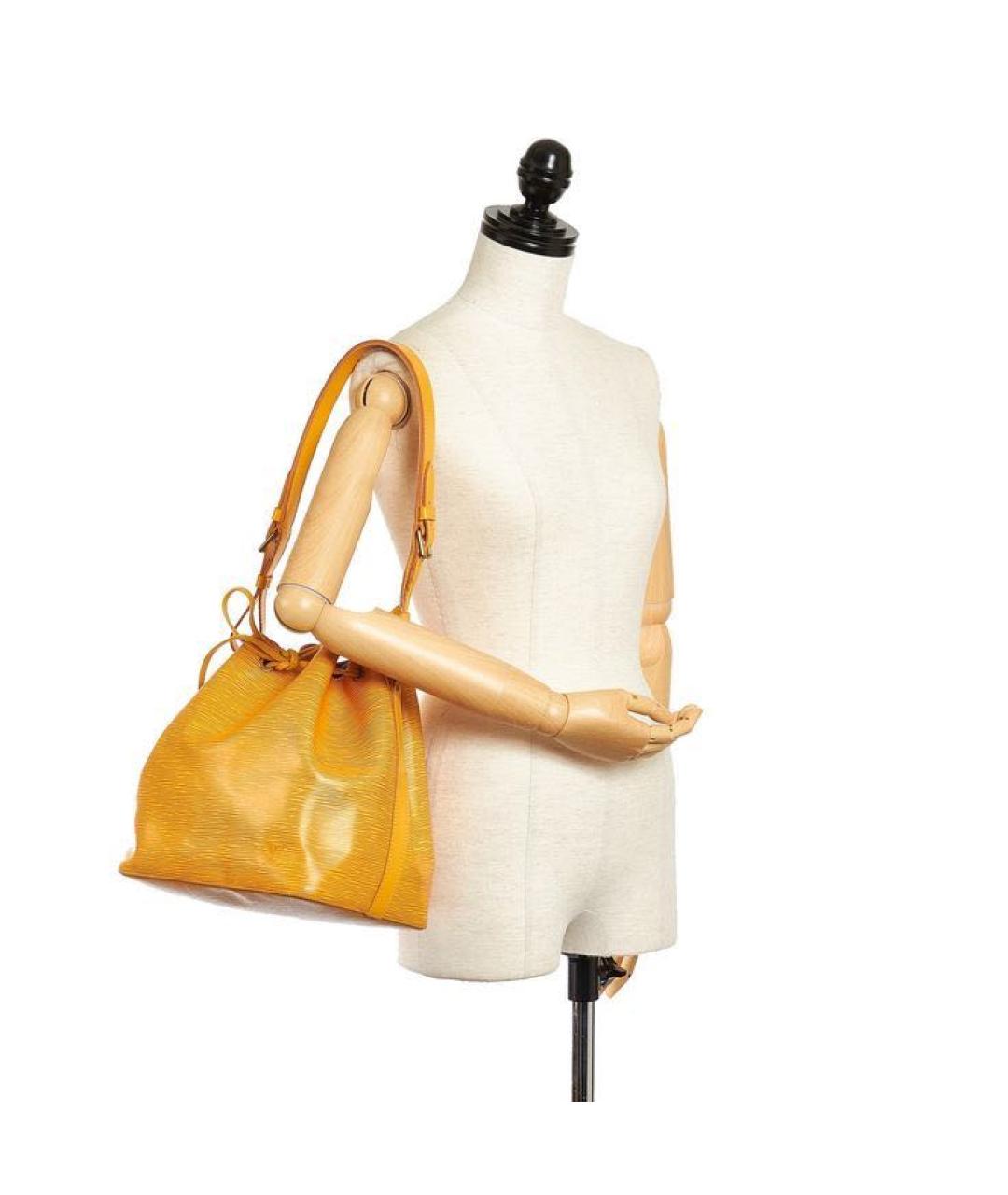 LOUIS VUITTON Желтая кожаная сумка через плечо, фото 7