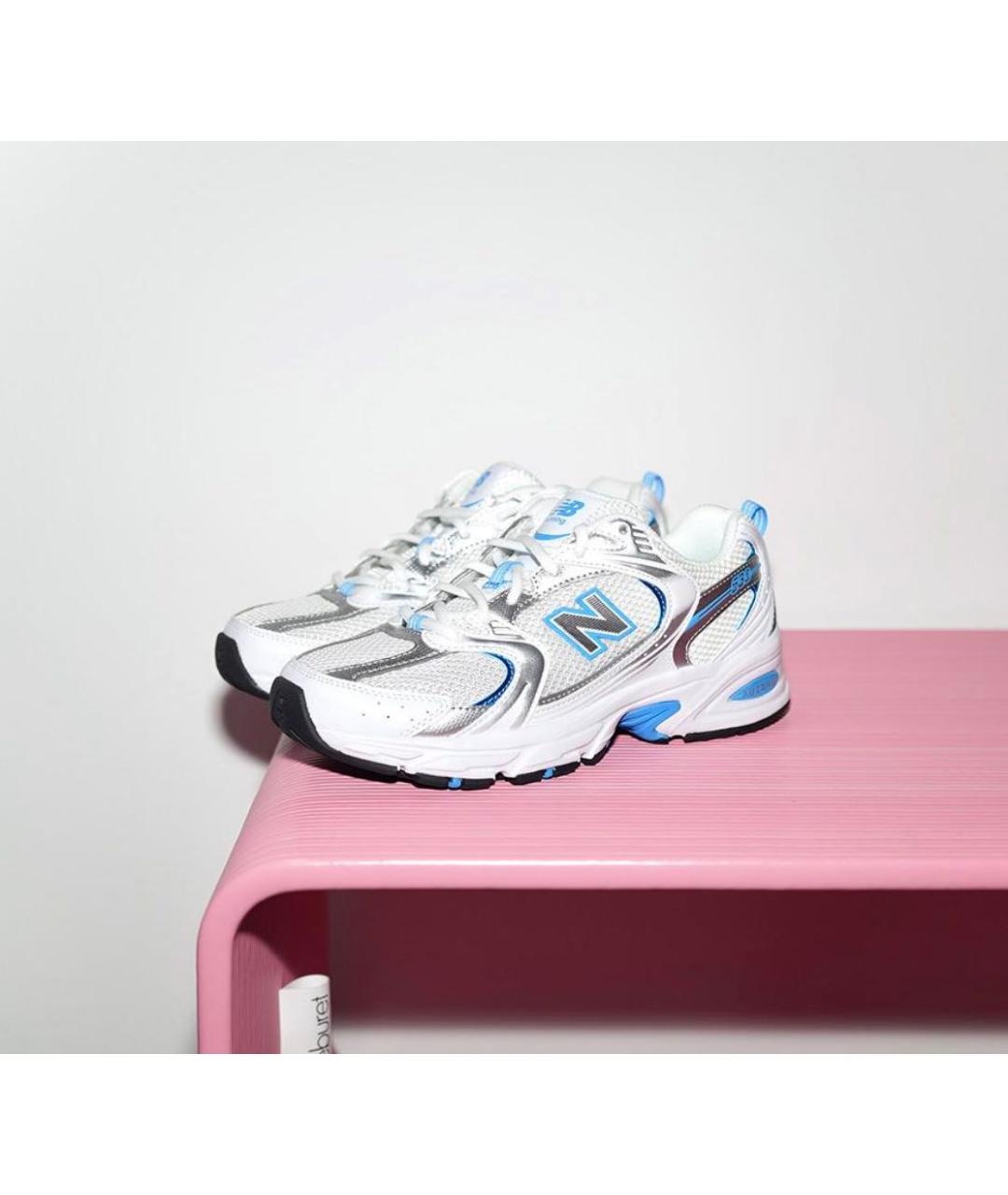 NEW BALANCE Белые текстильные кроссовки, фото 6