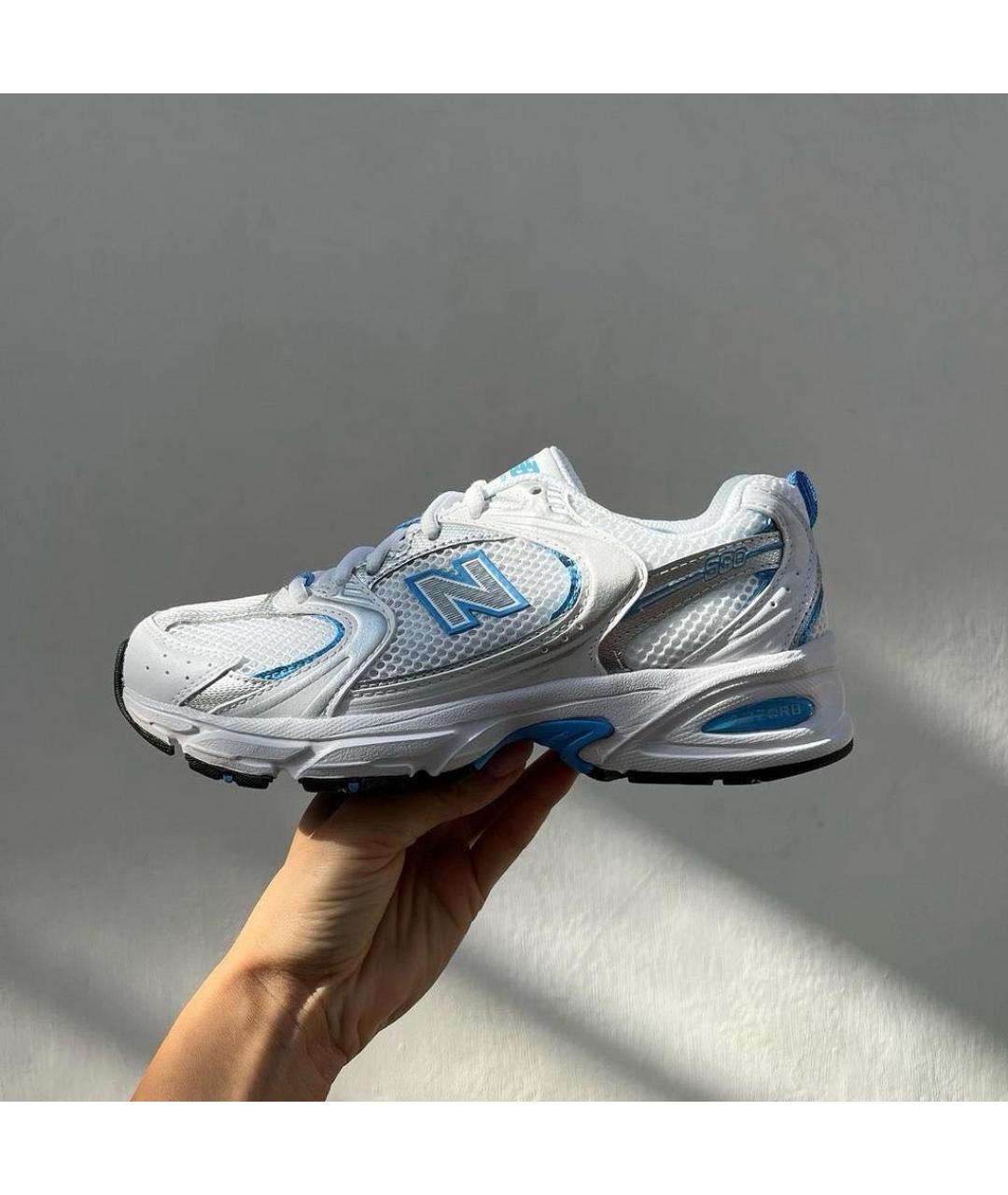 NEW BALANCE Белые текстильные кроссовки, фото 5