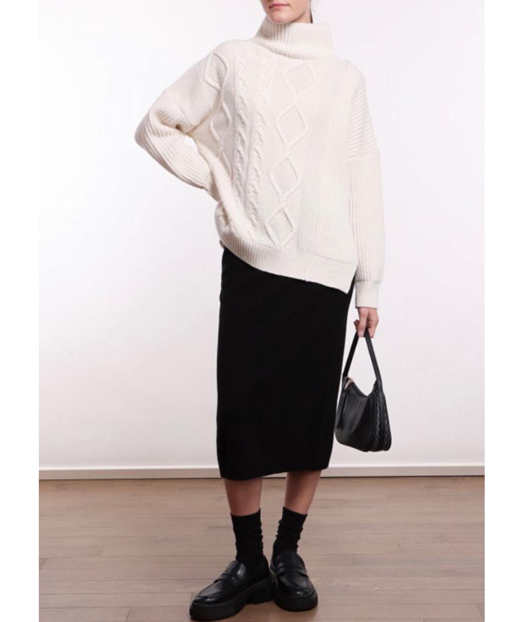 WEEKEND MAX MARA Белый шерстяной джемпер / свитер, фото 8