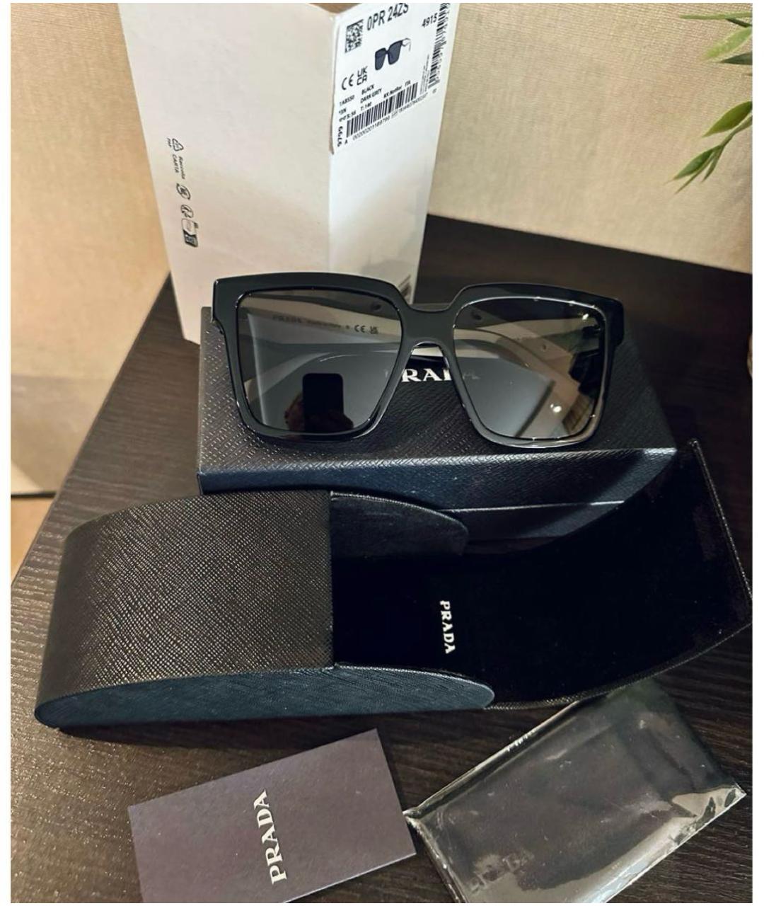 PRADA Черные солнцезащитные очки, фото 4