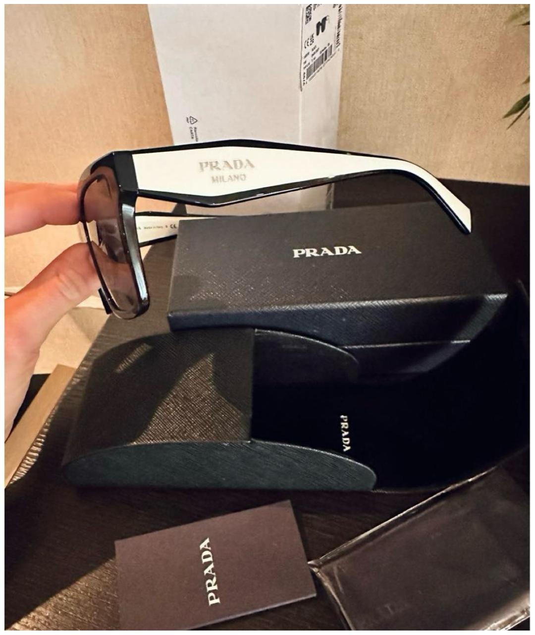 PRADA Черные солнцезащитные очки, фото 3