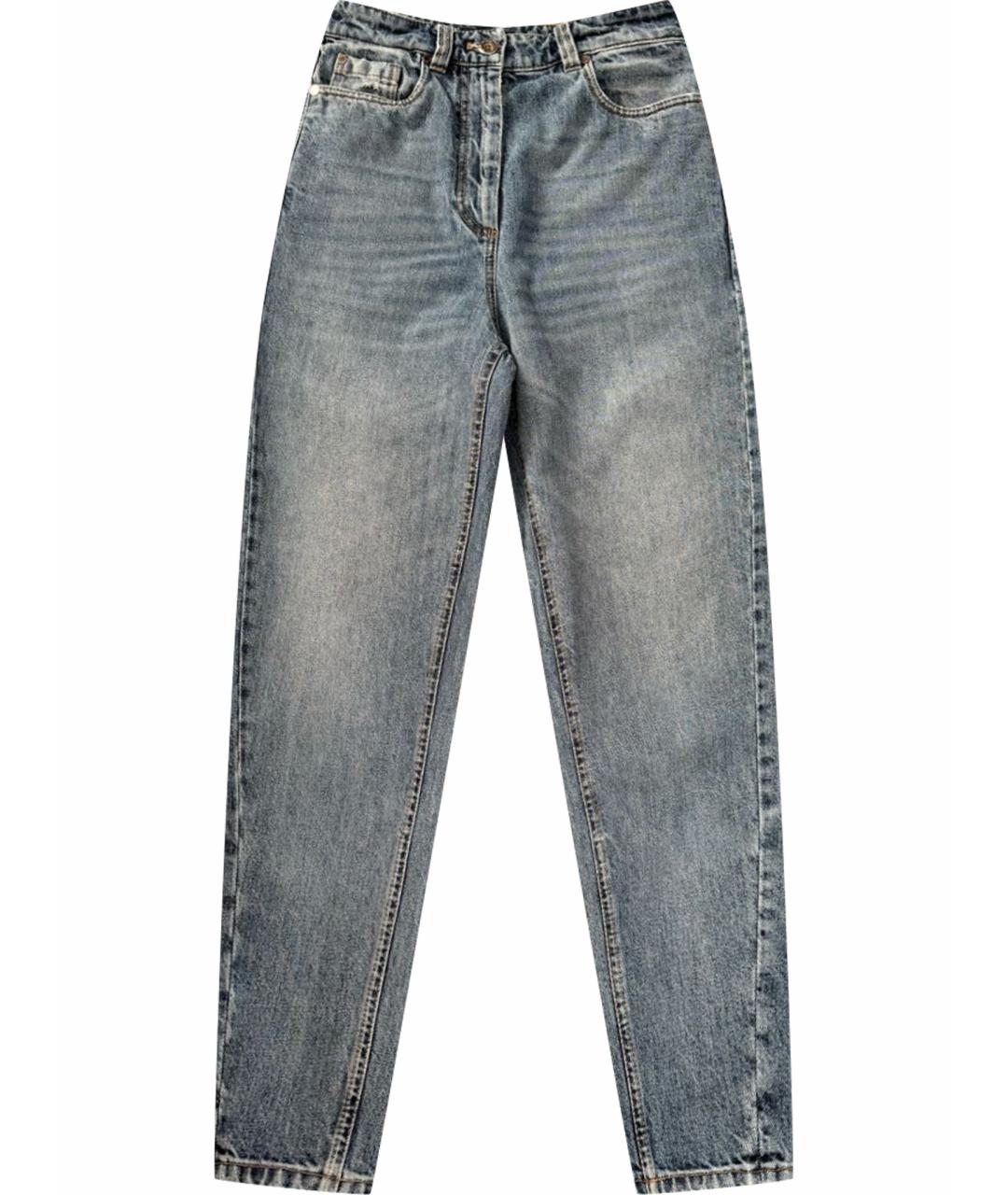 BRUNELLO CUCINELLI Голубые хлопковые джинсы слим, фото 1