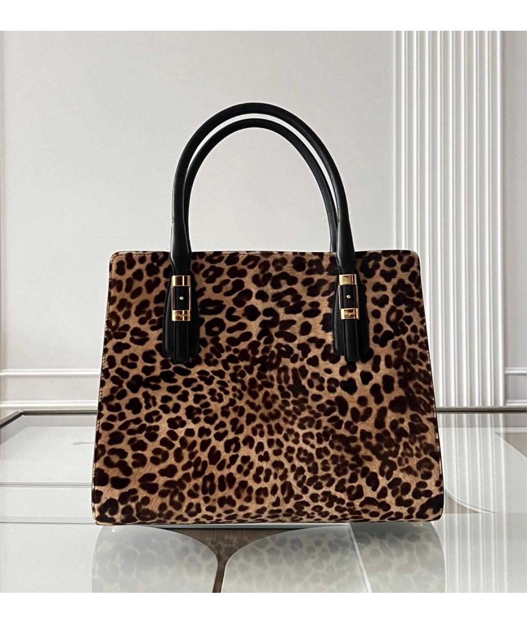 FERRAGAMO Коричневая замшевая сумка с короткими ручками, фото 8