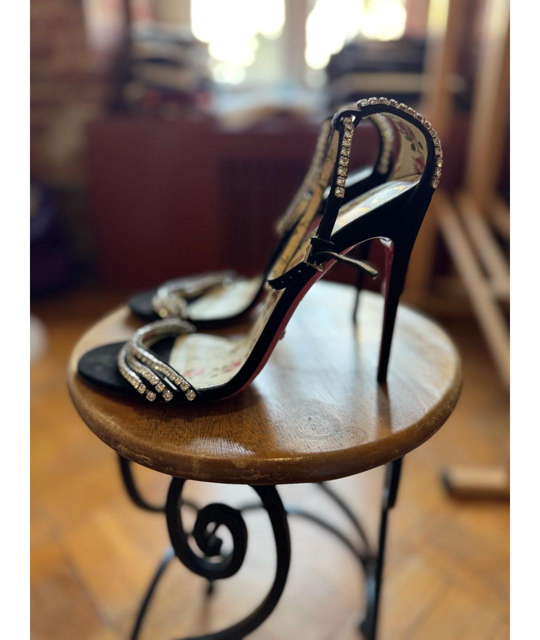 GUCCI Черные замшевые босоножки, фото 5