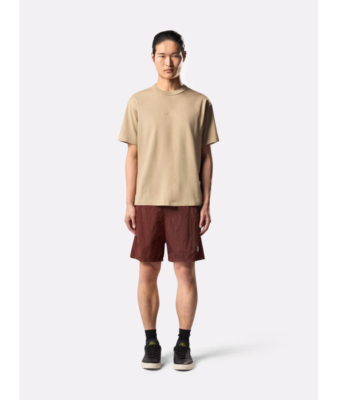 STONE ISLAND Бордовые шорты, фото 2
