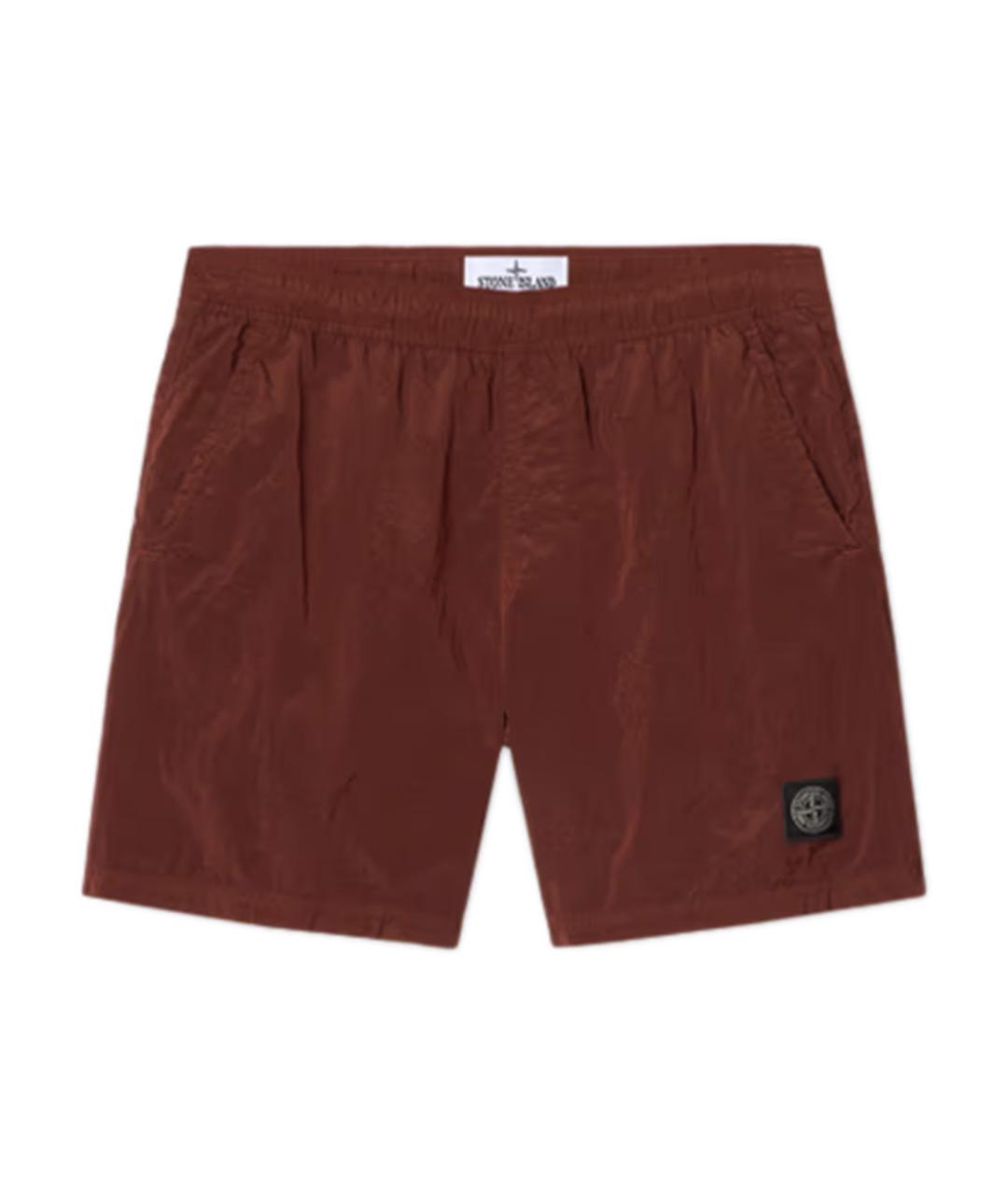 STONE ISLAND Бордовые шорты, фото 1