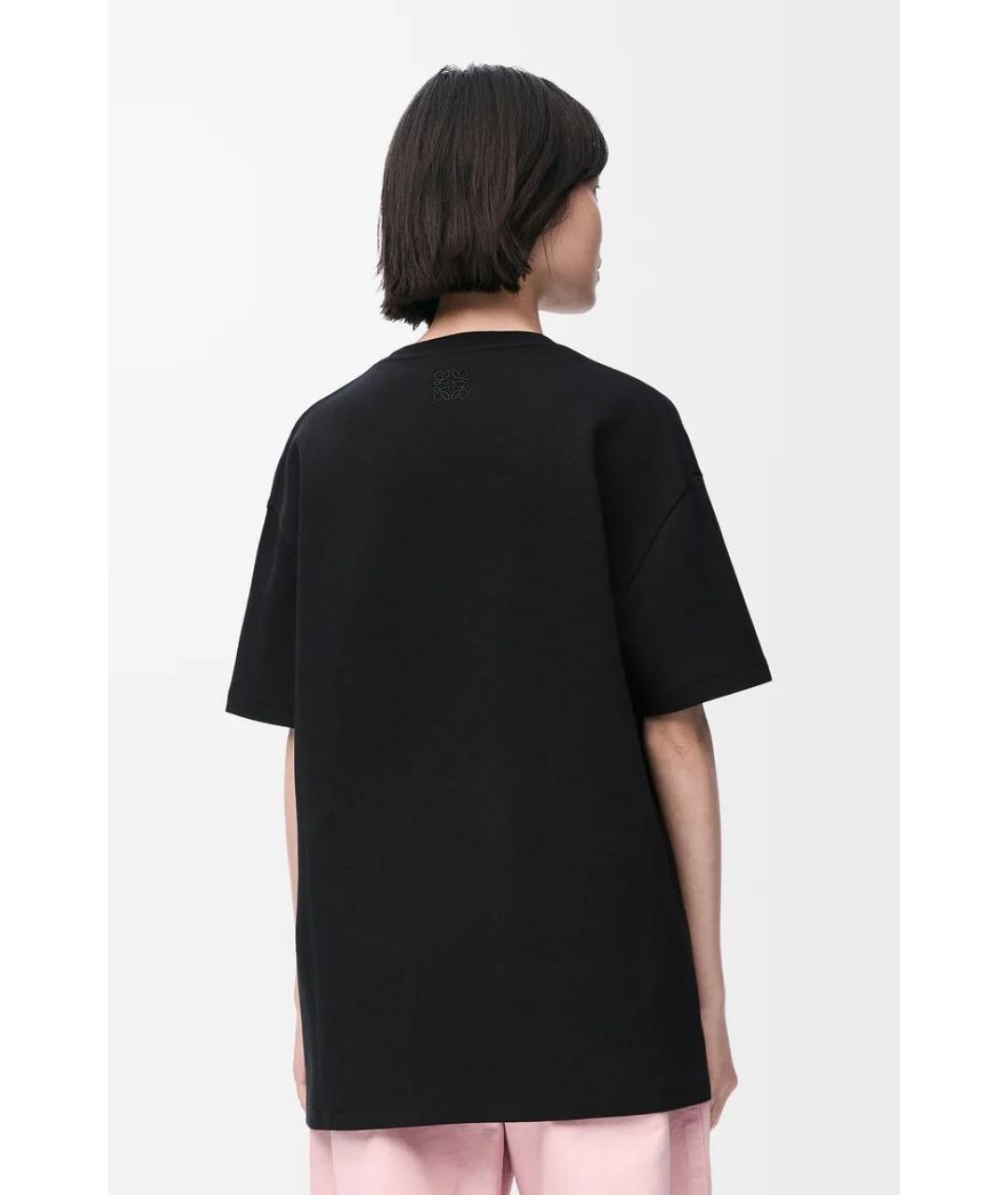 LOEWE Черная хлопковая футболка, фото 2