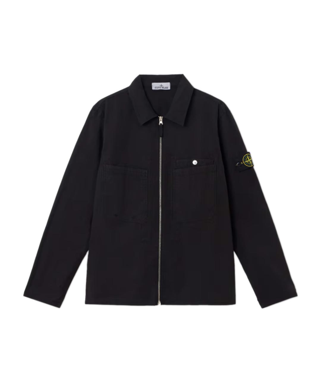STONE ISLAND Черная синтетическая куртка, фото 1