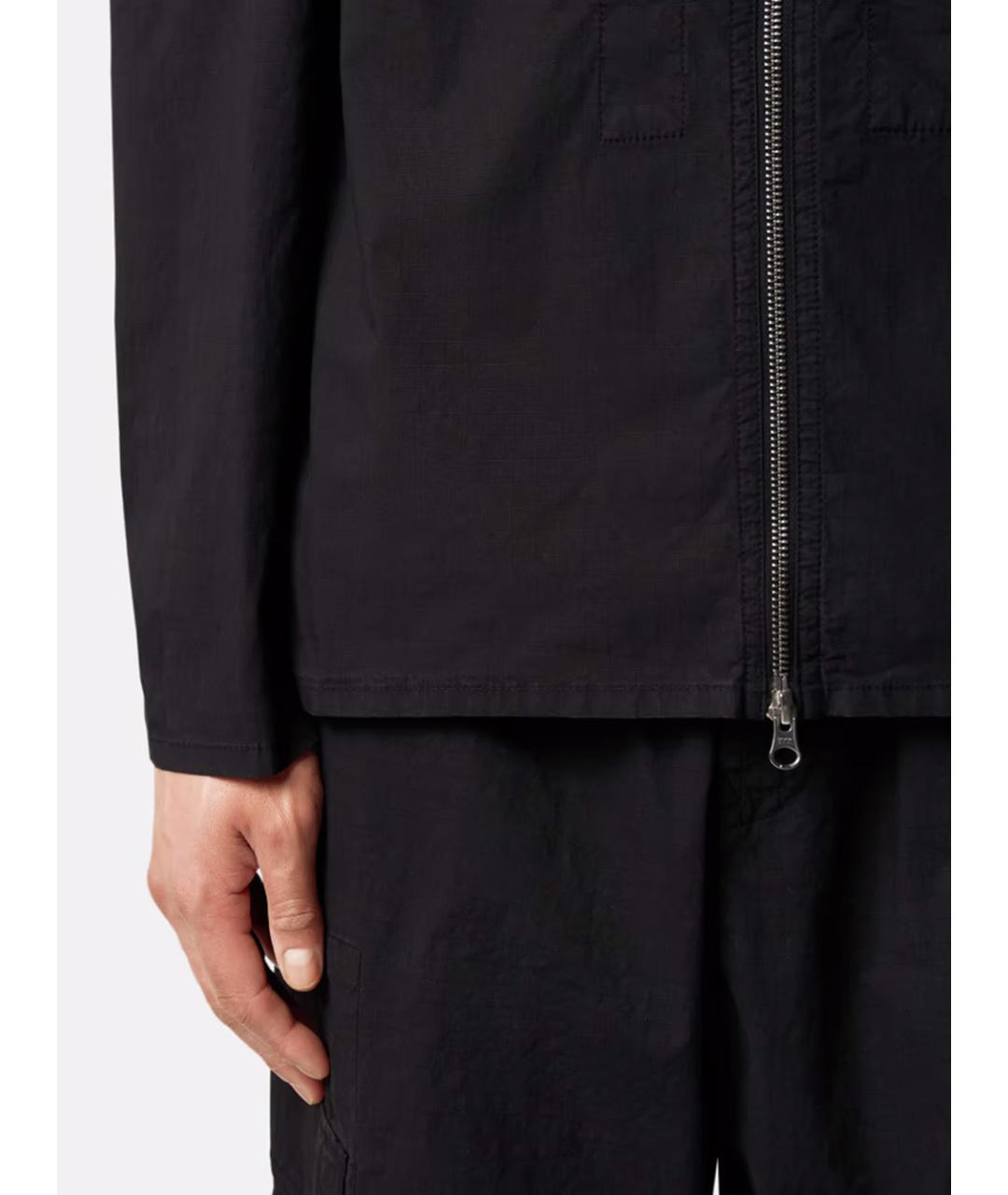 STONE ISLAND Черная синтетическая куртка, фото 4
