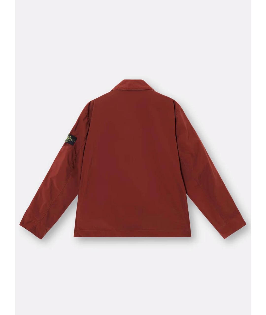 STONE ISLAND Бордовая синтетическая куртка, фото 5