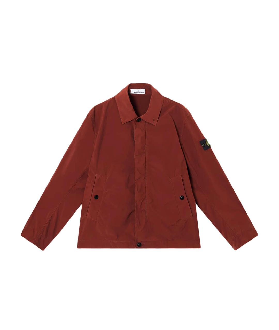 STONE ISLAND Бордовая синтетическая куртка, фото 1