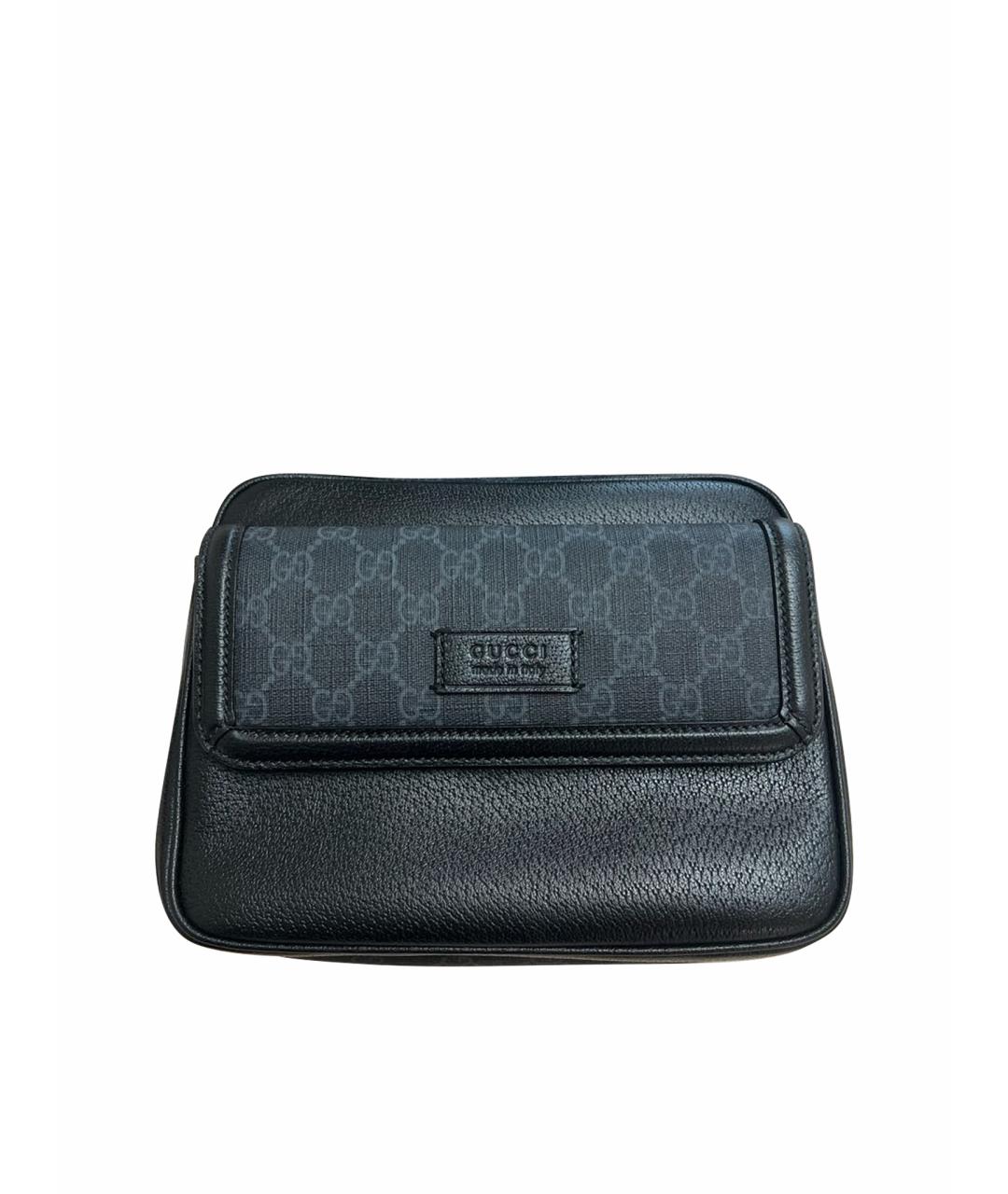 GUCCI Черная кожаная сумка на плечо, фото 1