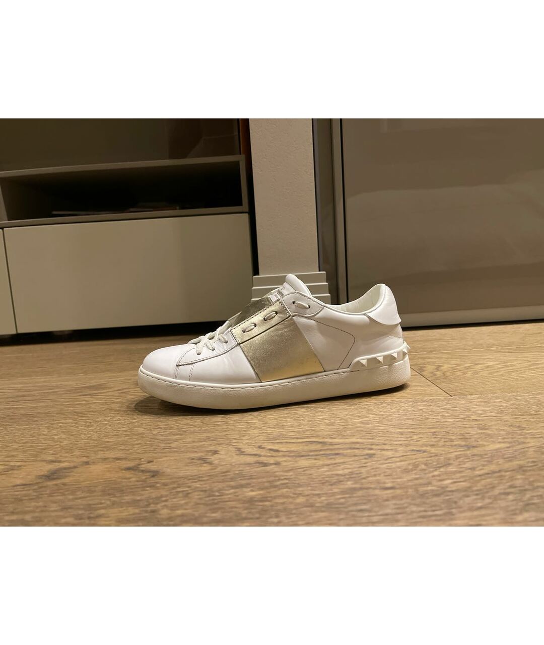 VALENTINO Белые кожаные кроссовки, фото 8