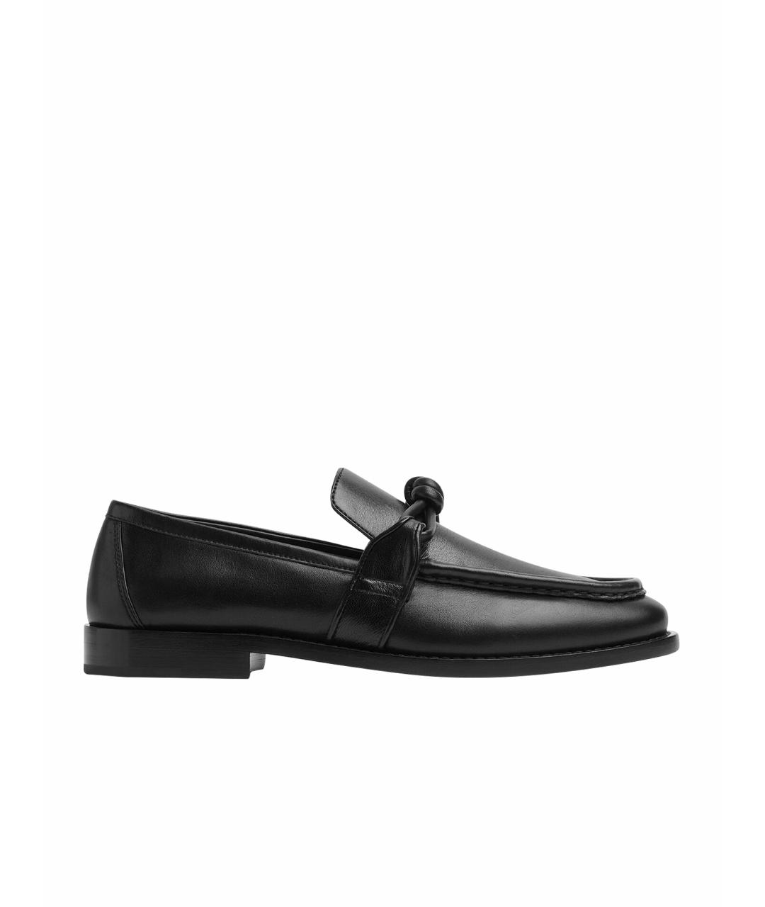 BOTTEGA VENETA Черные кожаные лоферы, фото 1