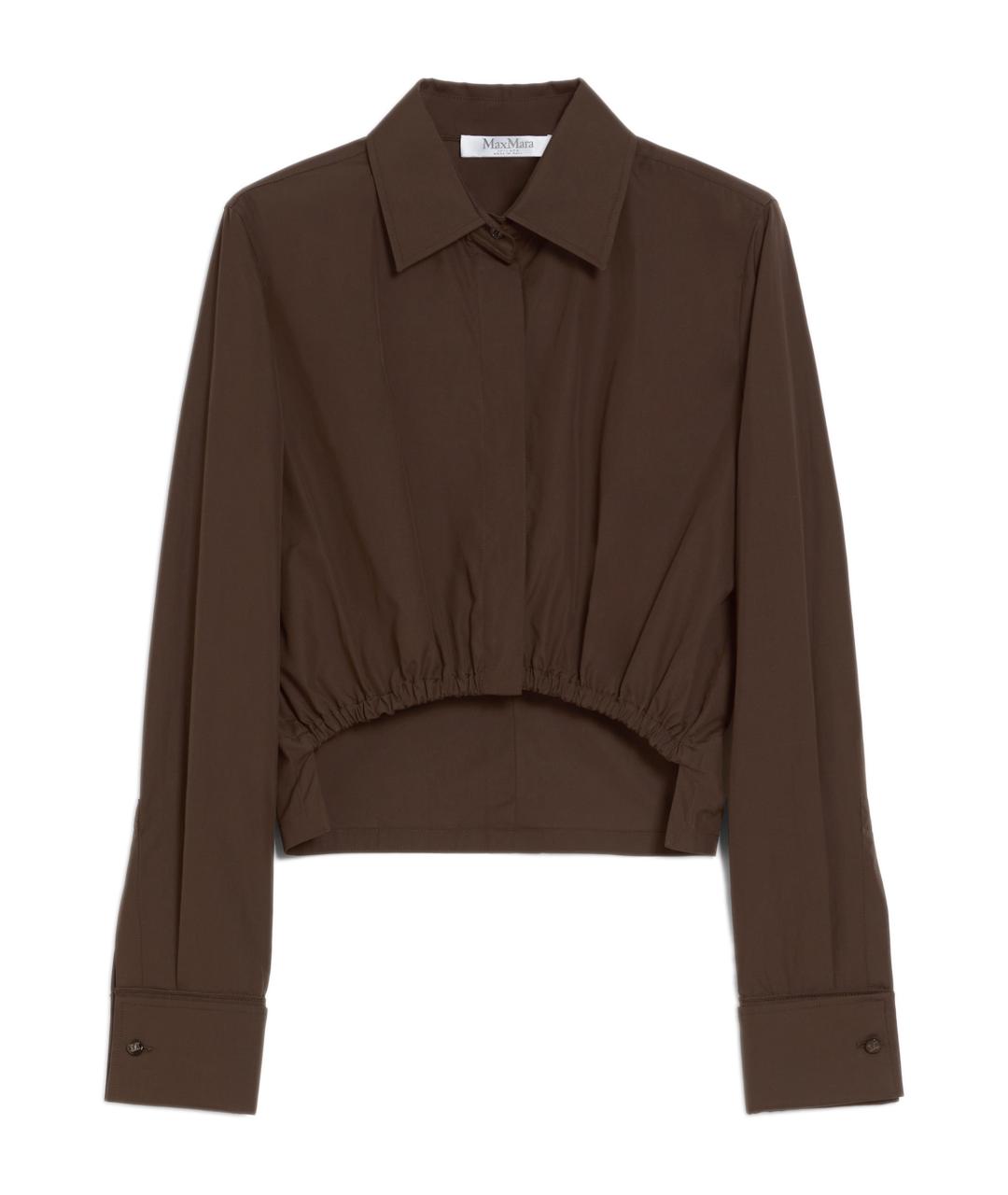 MAX MARA Коричневая хлопковая блузы, фото 1
